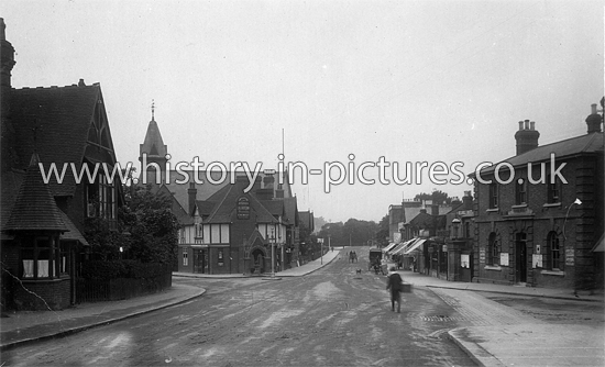 Police Station and High Road, Loughton, Essex. c.1920